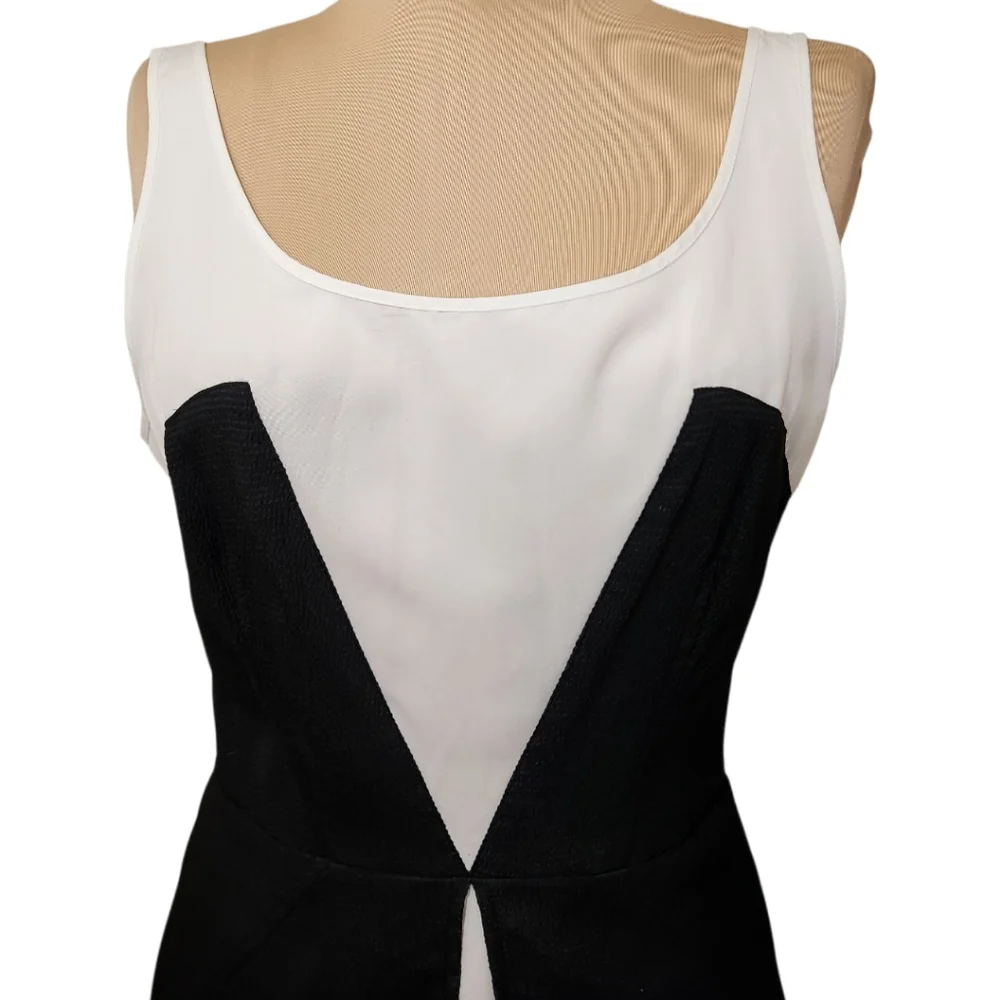 ZAC POSEN Two-tone Faille Fit & Flare Dress - Size 10